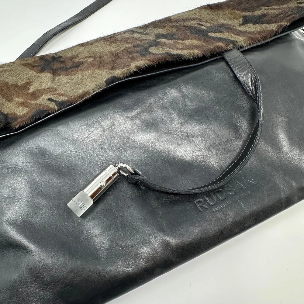 RUDSAK Crossbody/Clutch Leather w/Camo Ponyskin Bag